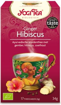 Zázvorovo-ibiškový čaj BIO 17x2g YOGI TEA