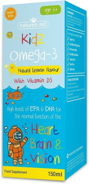 Kidz OMEGA - 3 150 ml NATURES AID Asid Lemak