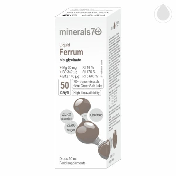 Ferrum tekuté kapky 50 ml železo MINERALIEN7 +