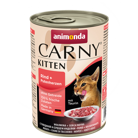 Carny Kitten Dose mit Rinder- und Putenherzen 400g - ANIMONDA