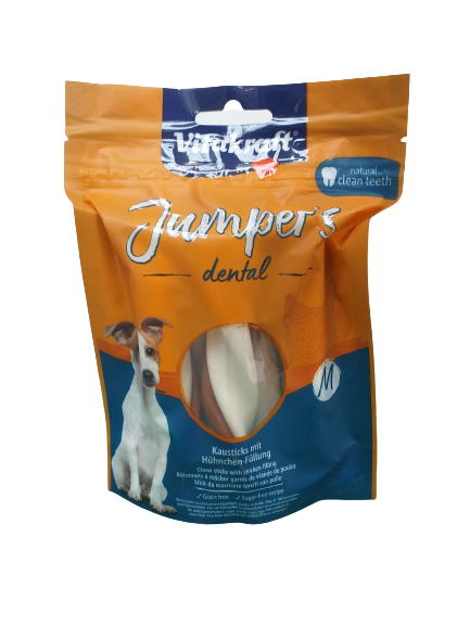 JUMPERS DENTAL TWISTED M Hühnersnack für Hunde 150g - VITAKRAFT