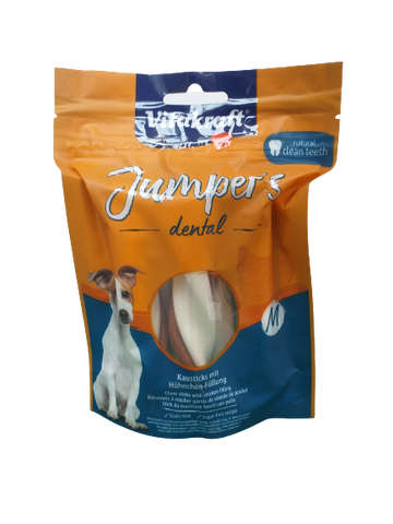 JUMPERS DENTAL TWISTED M Hühnersnack für Hunde 150g - VITAKRAFT