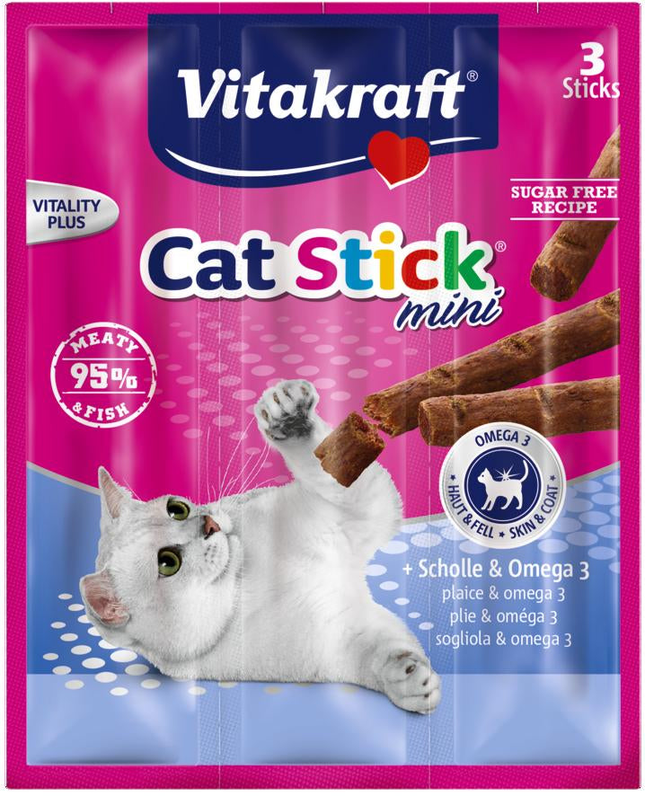 CAT STICK MINI Flunder und Omega3-Leckerli für Katzen 3 St. - VITAKRAFT