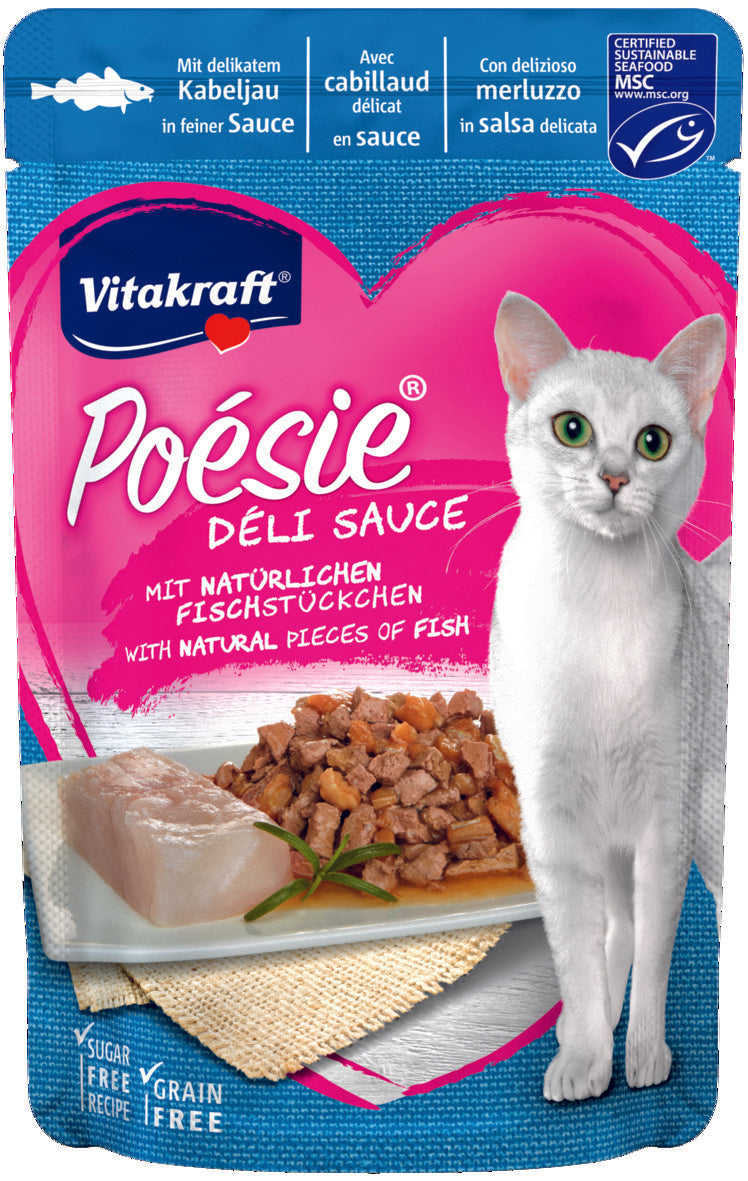POESIE DELI SAUCE Kabeljau Sachet für Katze 85g - VITAKRAFT