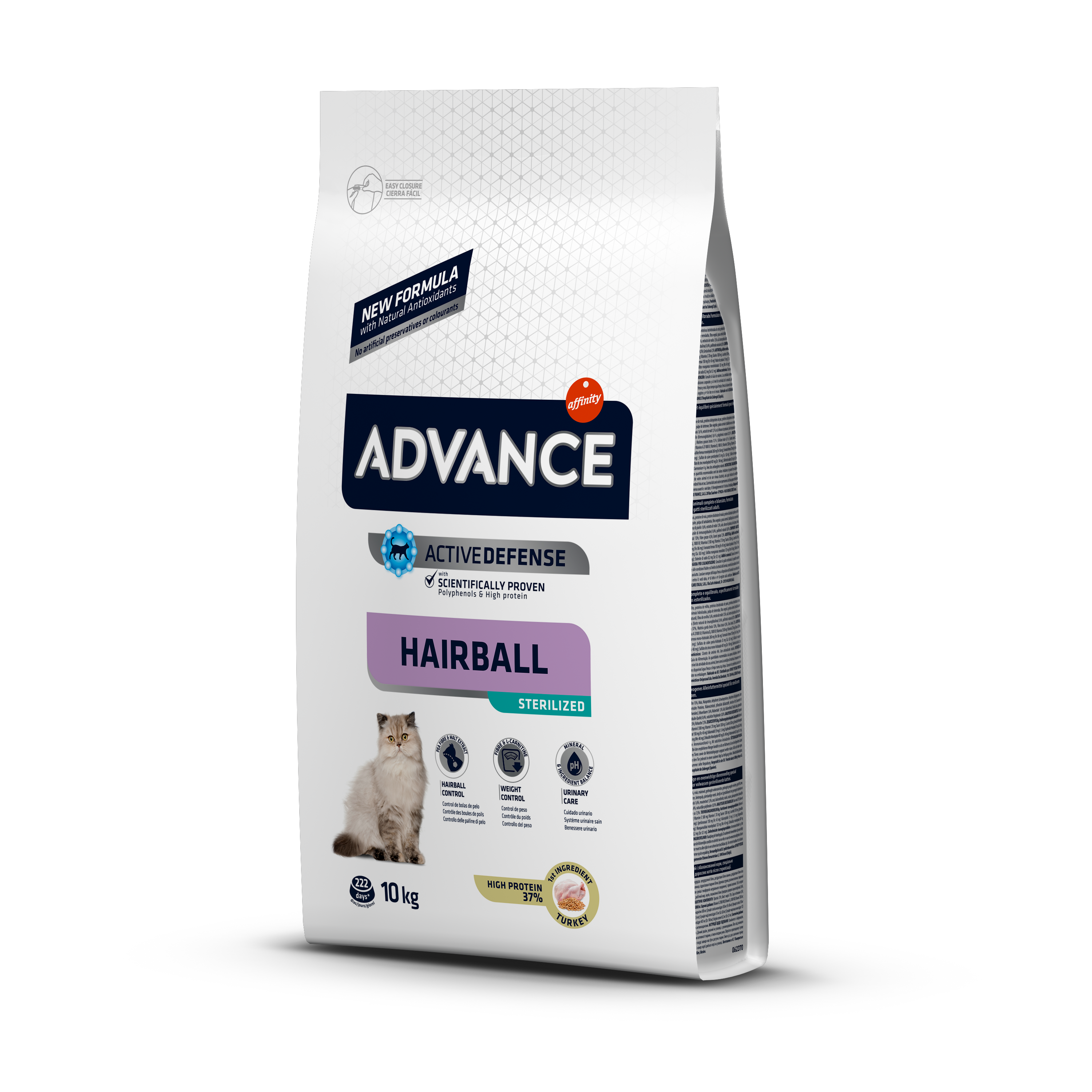 Hairball Sterilised - Trockenfutter für sterilisierte Katzen 10kg [921865] - ADVANCE