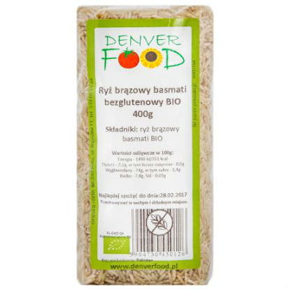 Glutenfri brun Basmatiris BIO 400g DENVER FOOD