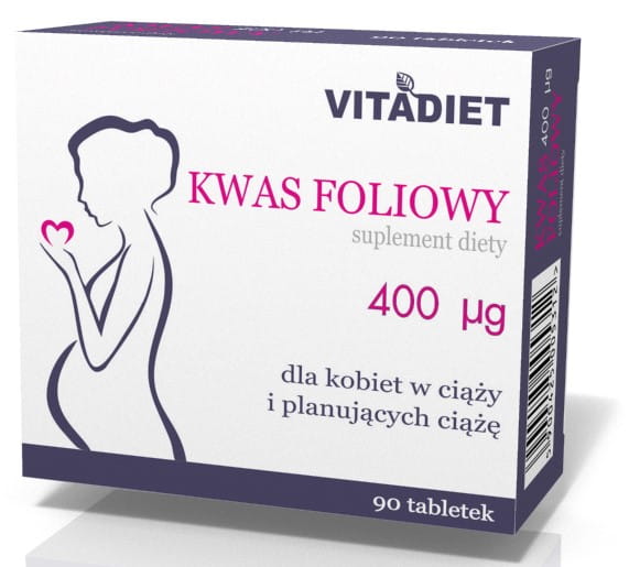 Folsäure 400mcg 90 tab. für Schwangere VITADIET