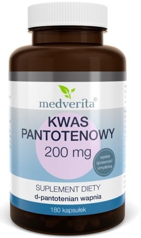 Pantothensäure 200 MG 180 Kapseln MEDVERITA