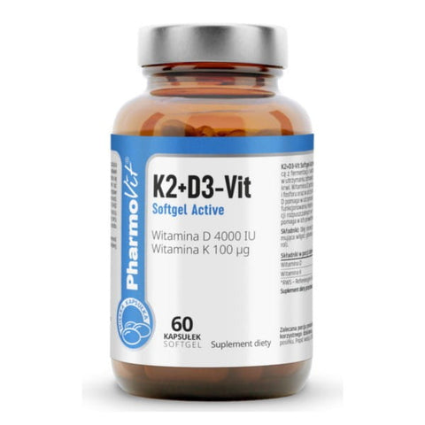 Vitamin K2 D3 Softgel aktiv 60 Kapseln PHARMOVIT