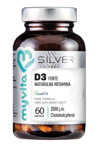 Vitamin D 3 FORTE 2000 och 60 kapslar MYVITA SILVER