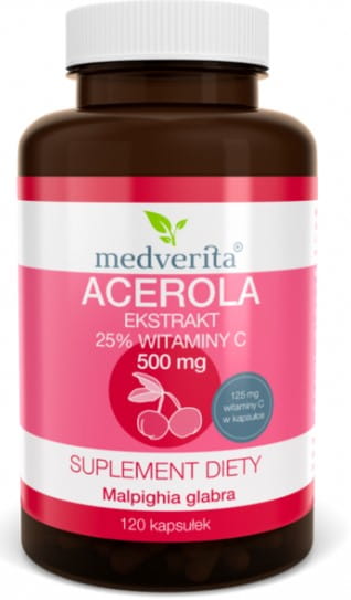 Acerola-Extrakt 25 % 500 MG 120 Kapseln MEDVERITA