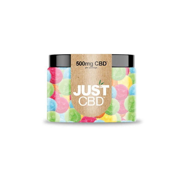Caramelle gommose miste con emoji di frutta CBD 500 MG ai gusti JUSTCBD