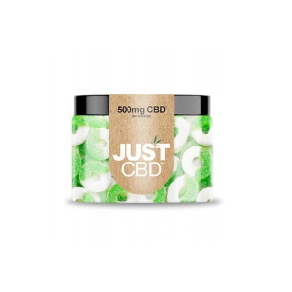 CBD eplegummier eplerringer 500 mg JUSTCBD