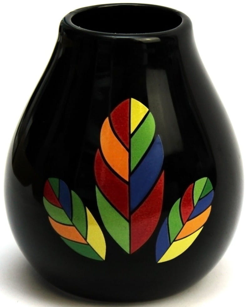 Keramik matero luka hoja schwarz 350 ml - BIO MATE GRÜN