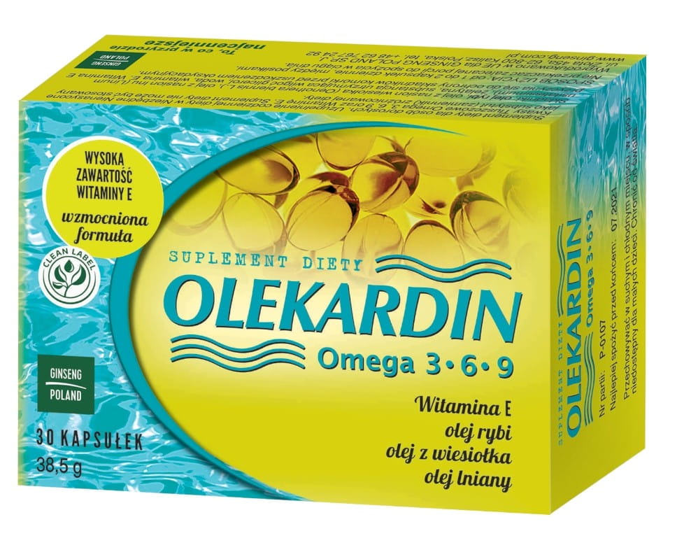 Olekardin - OMEGA 3 - 6 - 9 30 Kapseln GINSENG