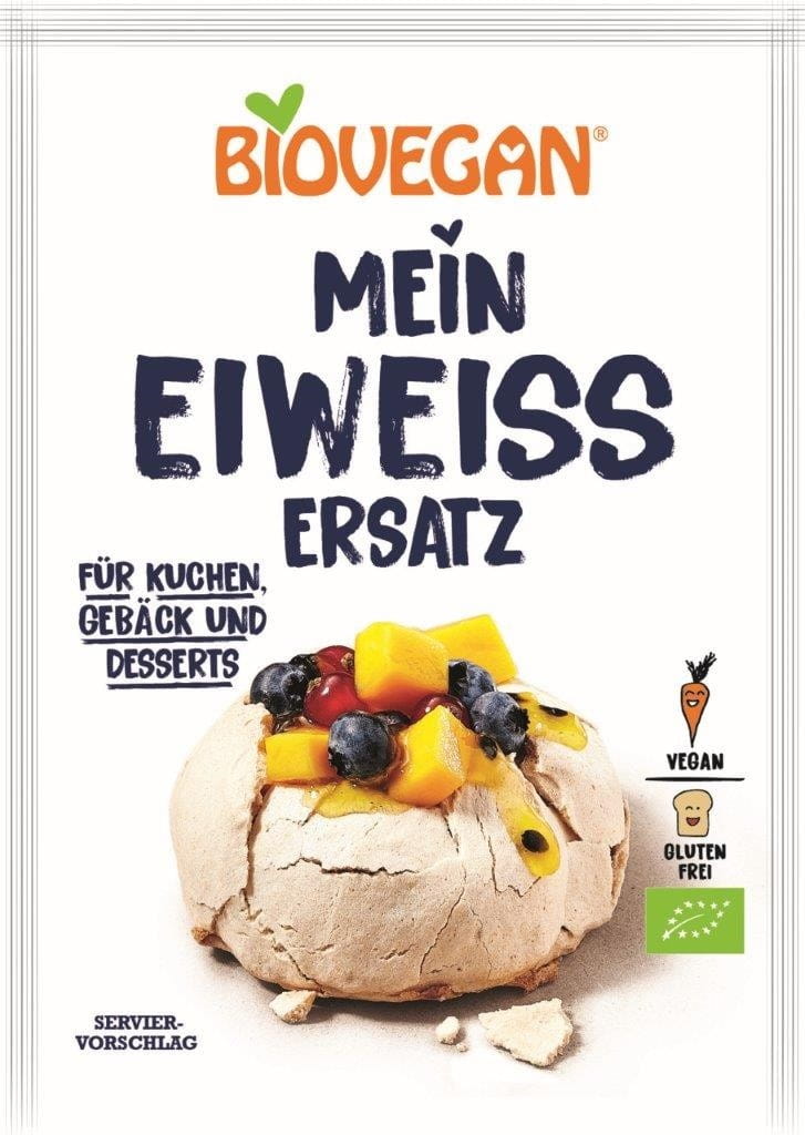 Pengganti putih telur dalam bentuk bubuk, vegan bebas gluten BIO 40 g - BIOVEGAN