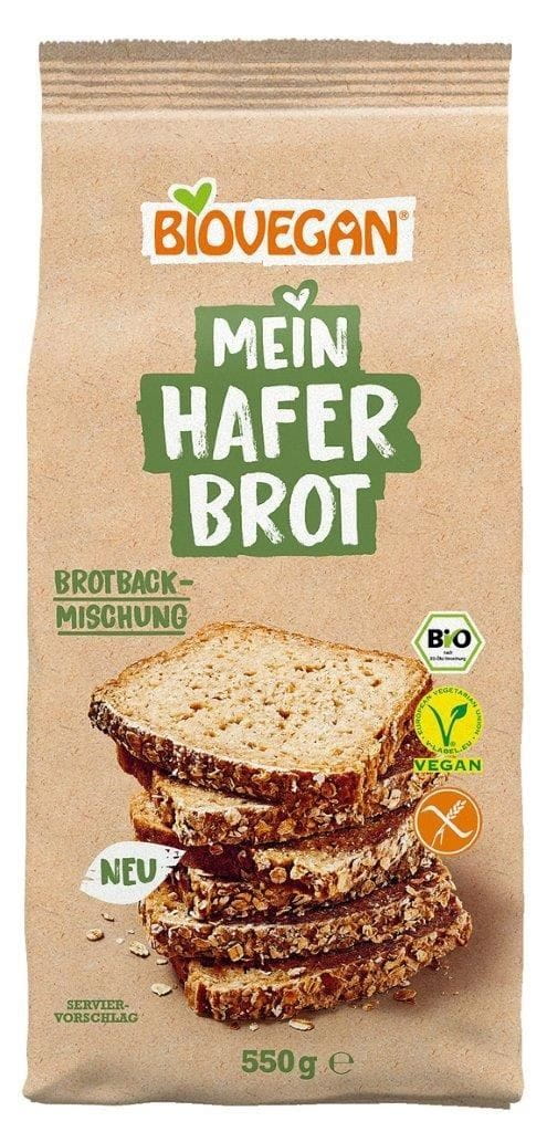 Havre-mais-brotblanding glutenfri ØKO 550 g - BIOVEGAN