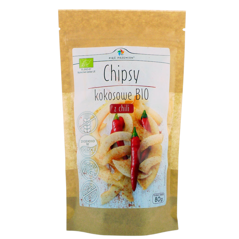 Kokosové lupínky s chilli BIO 80g PĚT ZMĚN