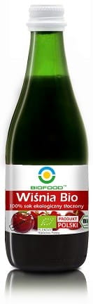Suco de cereja NFC sem glúten orgânico 300 ml - BIO FOOD