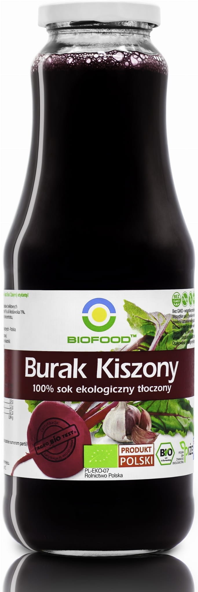 Suco de beterraba fermentado NFC sem glúten BIO 1000 ml - BIO FOOD