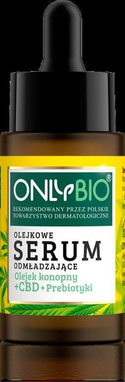 Återupplivande ansiktsserum med hampolja + CBD + ekologiska prebiotika 30 ml - ENDAST EKO