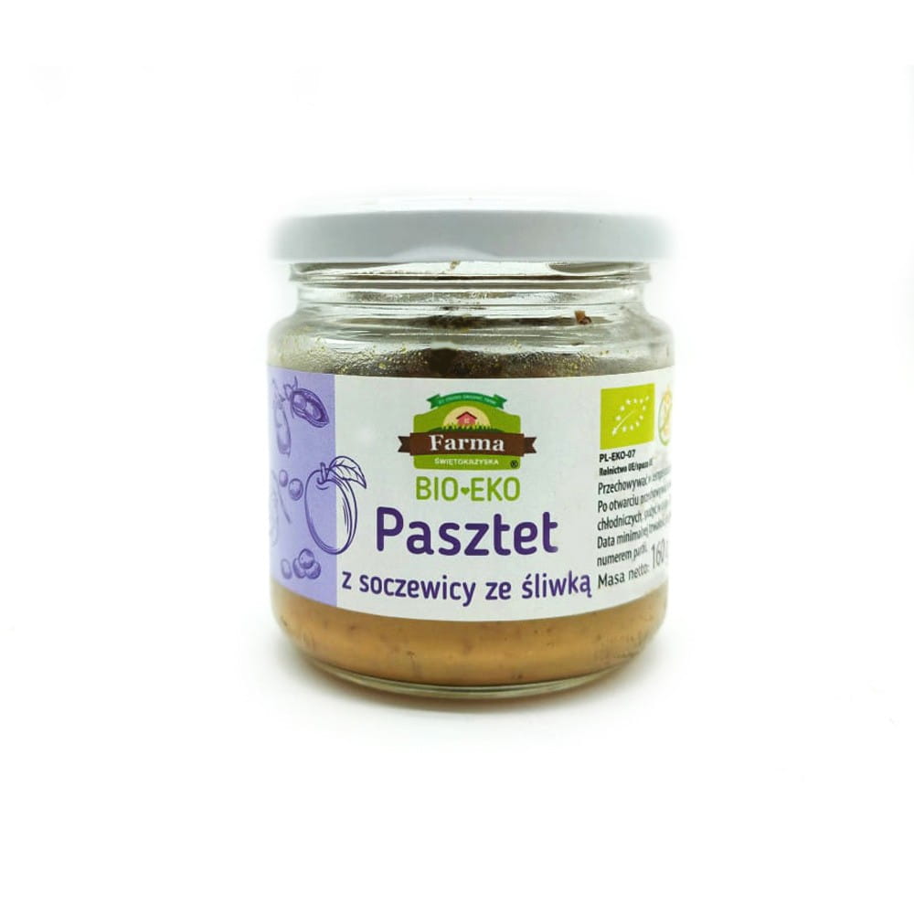 Organic gluten-free lentil and plum pâté 160 g - FARMA ŚWIĘTOKRZYSKA