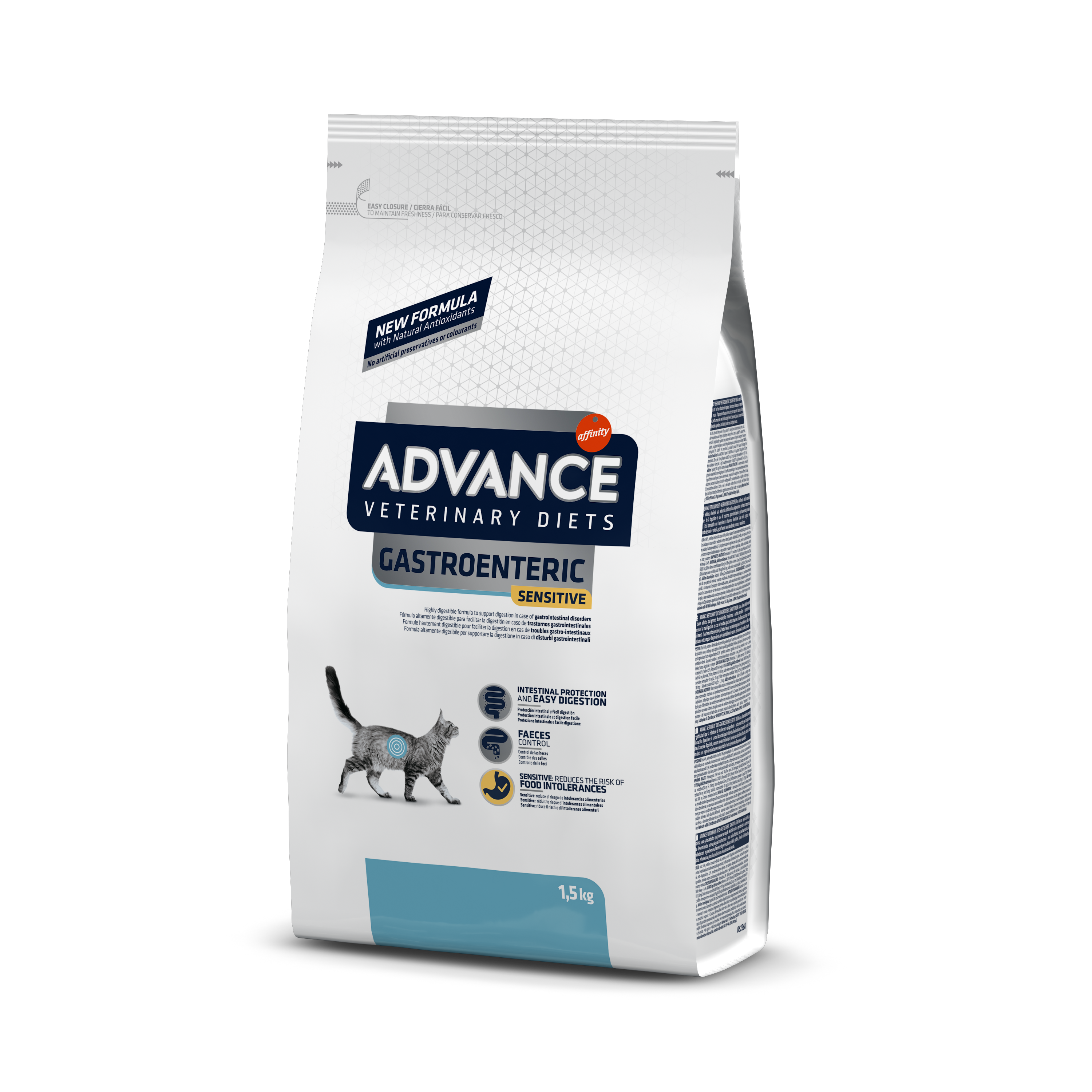 DIET Gastroenteric Sensitive - Trockenfutter für Katzen mit Futtermittelunverträglichkeit 1,5 kg [921503] - ADVANCE