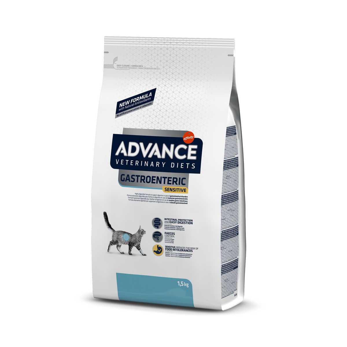 DIET Gastroenteric Sensitive - Trockenfutter für Katzen mit Futtermittelunverträglichkeit 1,5 kg [921503] - ADVANCE