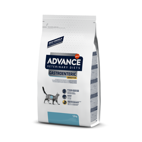 DIET Gastroenteric Sensitive - Trockenfutter für Katzen mit Futtermittelunverträglichkeit 1,5 kg [921503] - ADVANCE