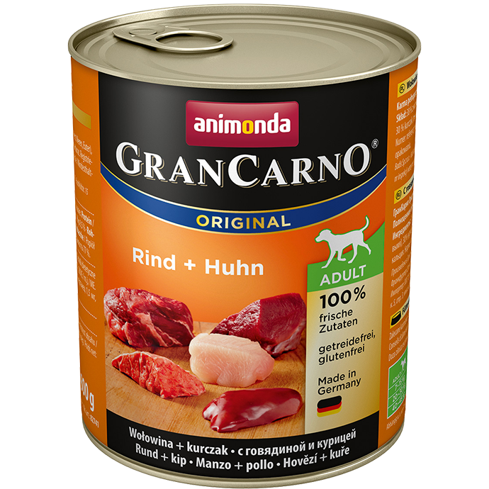 GranCarno Original Adult Rinderhuhn in Dosen 800 g - ANIMONDA