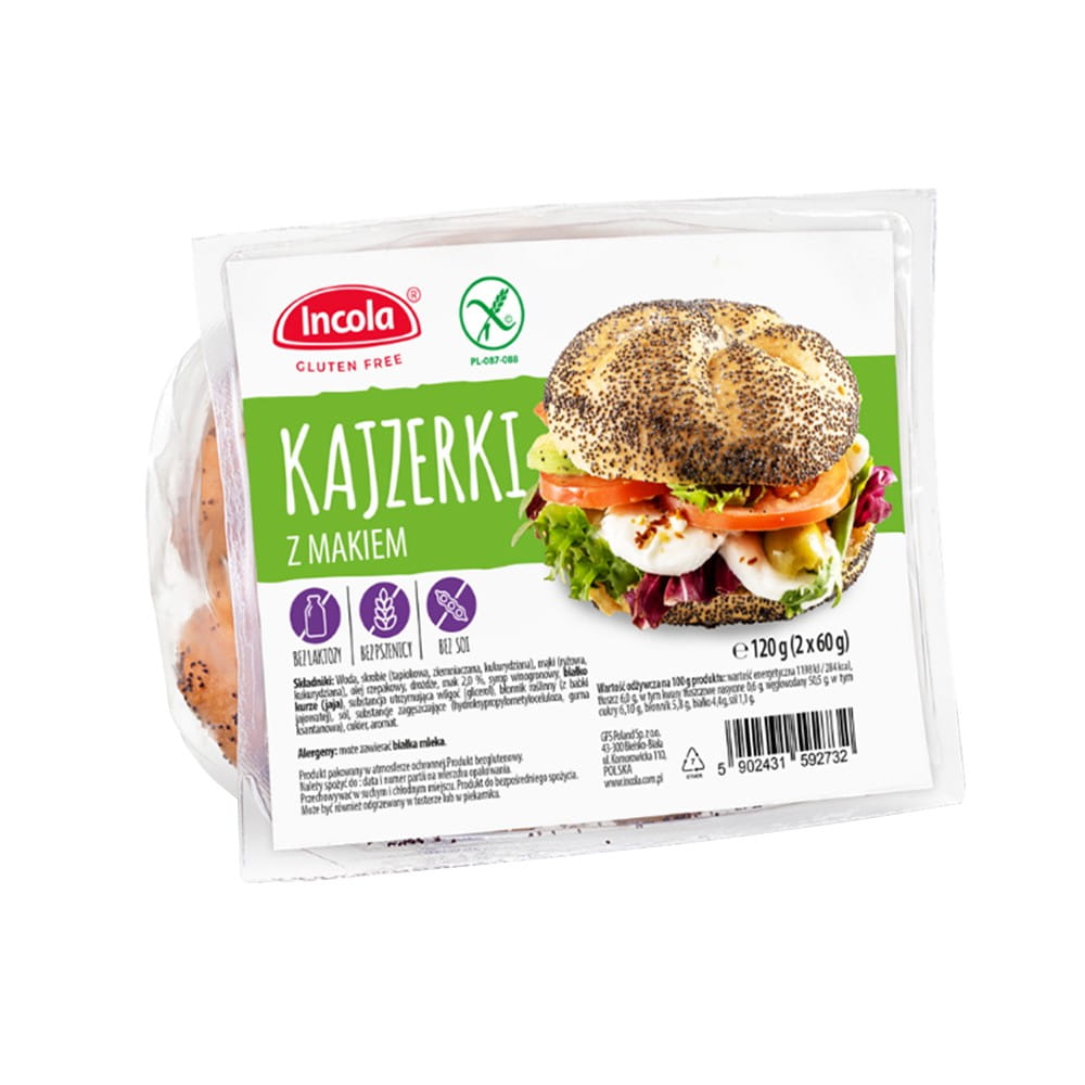 Kaiserbrötchen s mákem bez lepku 2 x 60 g - INCOLA