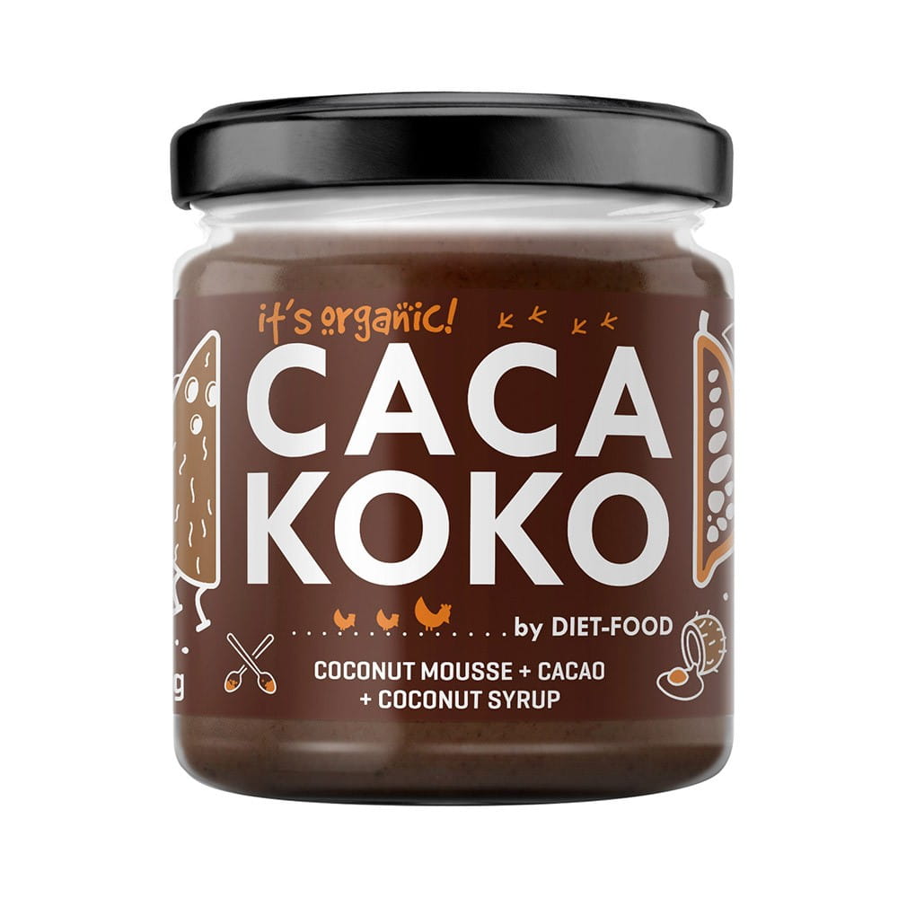 ครีมมะพร้าวกับโกโก้ cacakoko ออร์แกนิค 200 กรัม - DIETFOOD