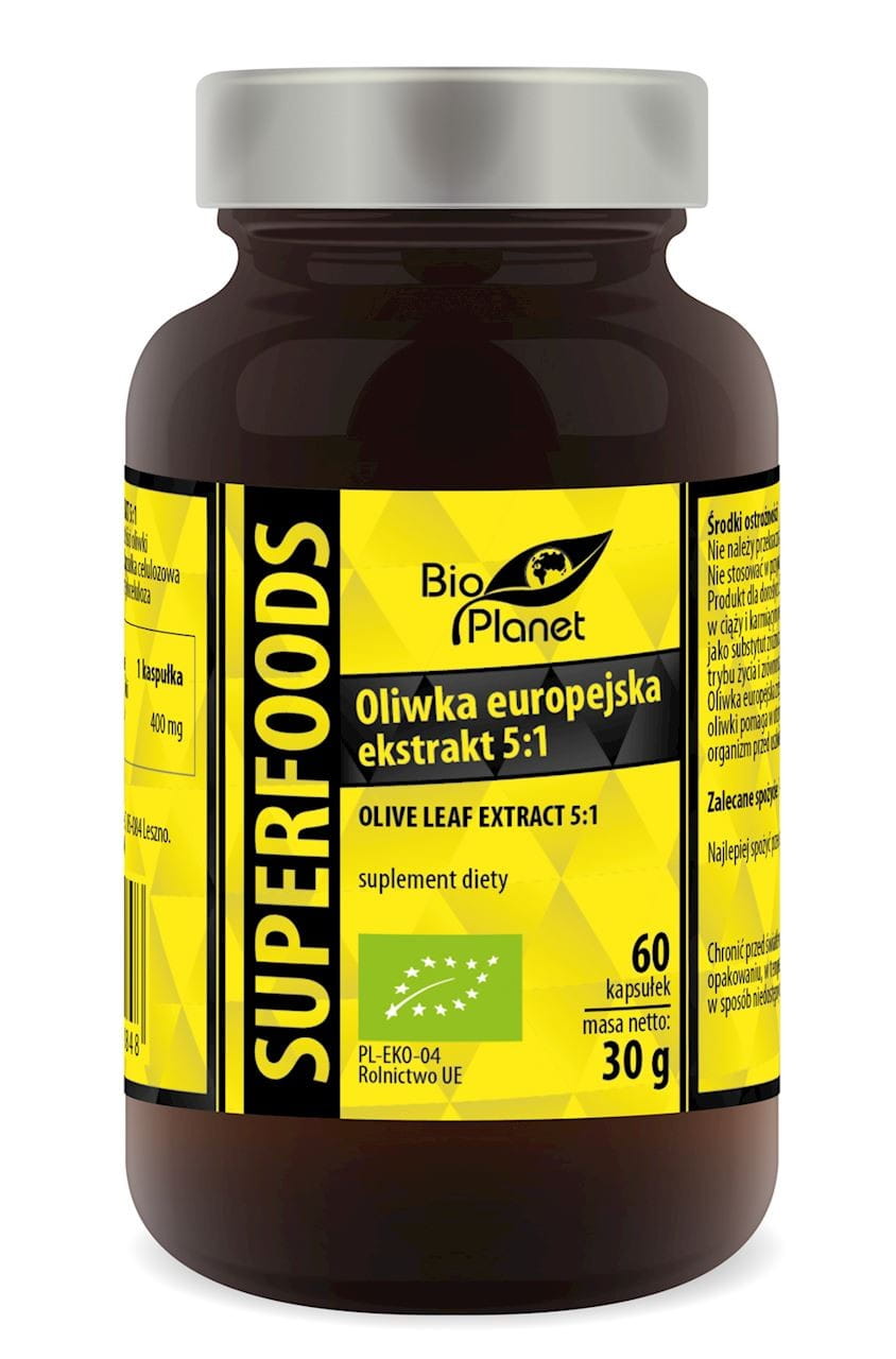 BIO-EXTRAKT AV EUROPÉISKA OLIVER 60 KAPSLAR (400 mg) - BIO PLANET