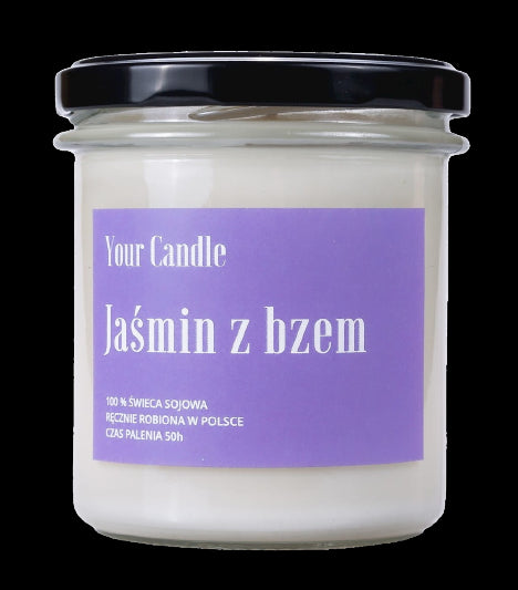 Soja-Jasmin-Kerze mit Flieder 300 ml - IHRE KERZE