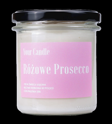 Rosa Prosecco-Sojakerze 300 ml - IHRE KERZE
