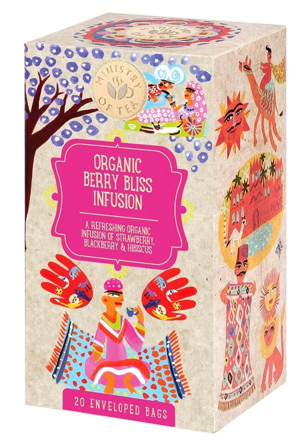 JORDGUBBS-BÄRTE MED HIBISKUS (BERRY BLISS INFUSION) EKO (20 x 1,5 g) 30 g - MINISTRY OF TEA