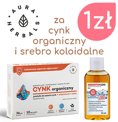 Organický zinek + gel ARGENTUM 200 AURA HERBALS
