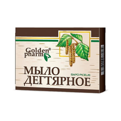 GOLDEN PHARM Teerseife in Würfeln 70g (Ukraine)