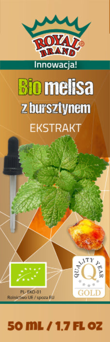MELISA-EXTRAKT S JANTAROVÝMI KAPKAMI BIO 50 ml - ROYAL BRAND