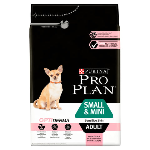 PRO PLAN SMALL & MINI ADULT Empfindliche Haut OPTI DERMA Lachs 3kg - PURINA