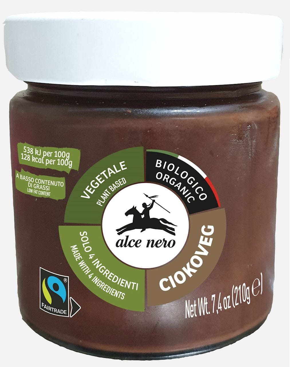 BIO krém z červených fazolí s kakaem FAIR TRADE 210 g - ALCE NERO