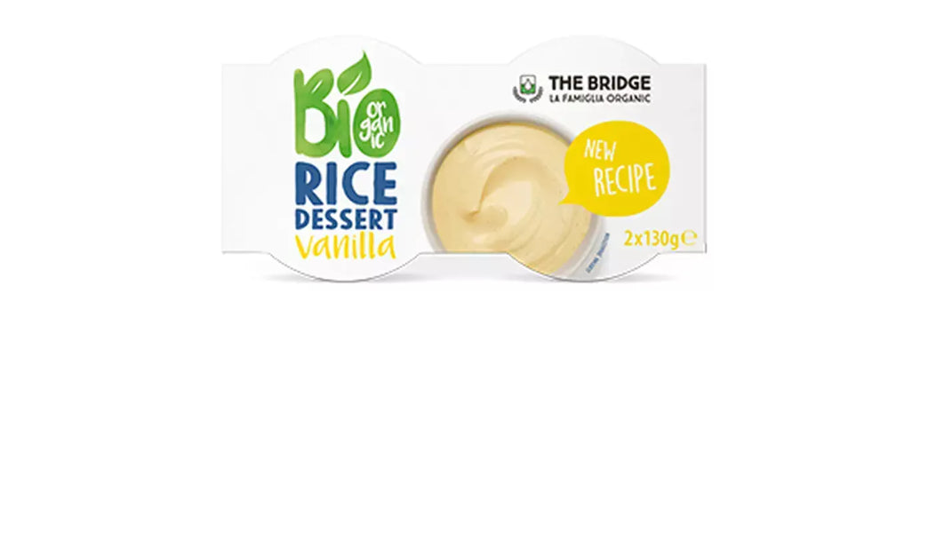 Sobremesa com arroz e baunilha, sem glúten 2x130g EKO THE BRIDGE