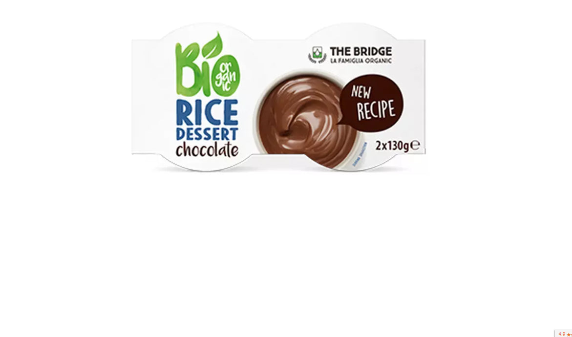 Makanan penutup dengan beras dan cokelat, bebas gluten 2x130g EKO THE BRIDGE