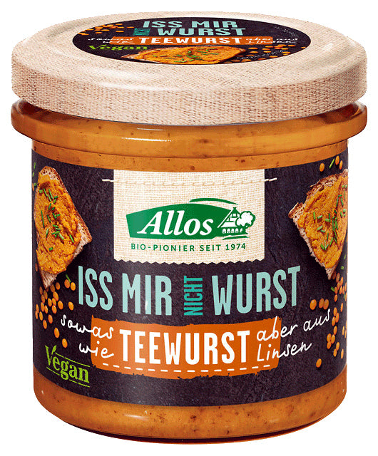 VEGANE PASTA A’LA WURST TEEWURST GLUTENFREI BIO 135 g - ALLOS