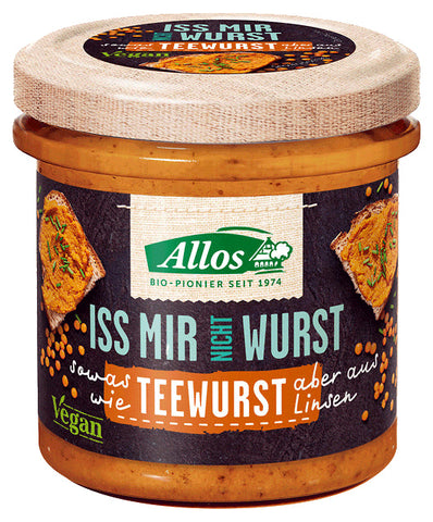 VEGANE PASTA A’LA WURST TEEWURST GLUTENFREI BIO 135 g - ALLOS