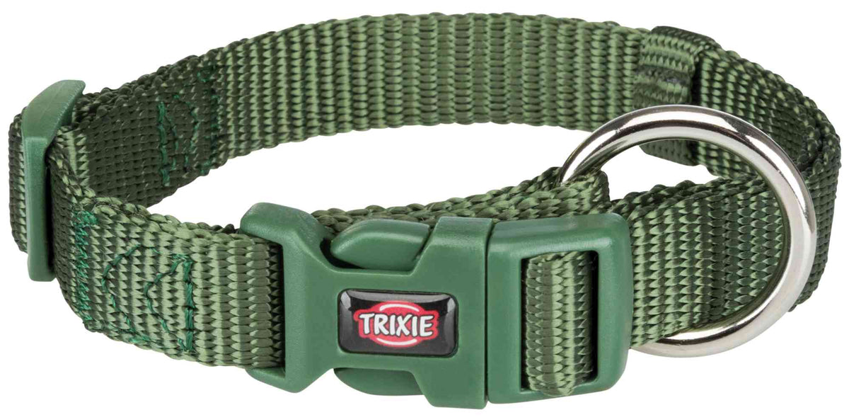 Premium Halsband, S–M: 30–45 cm/15 mm, Waldfarbe [TX-201519] - TRIXIE