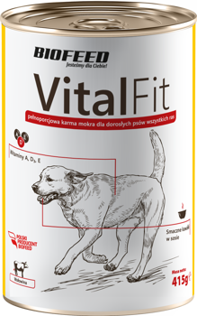 VITALFIT Dose für Hunde mit Rind 415g - BIOFEED