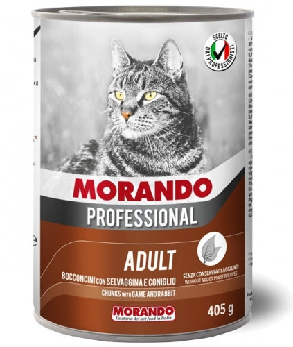 PRO KOT Stücke mit Wild und Kaninchen 405g - MORANDO