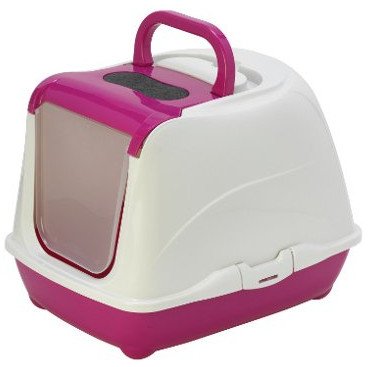 FLIP Nr. 2 Toilette mit Filter und Pfannenwender, lustige Farbe, 45 x 58 x 42 cm, Fuchsia [Y3417-1362 FUKS] - YARRO