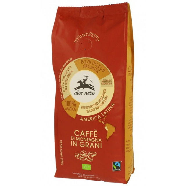 100% Arabica-Kaffeebohnen fair gehandelt BIO 500 g - ALCE NERO